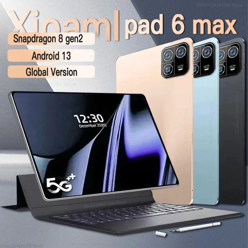 2025 Tablet Pad 6 Pro Max 16GB+1024GB 11 Inch LCD Screen Windows Tablet Android Tablet Pc 5G WiFi Tablets Snapdragon8 gen2