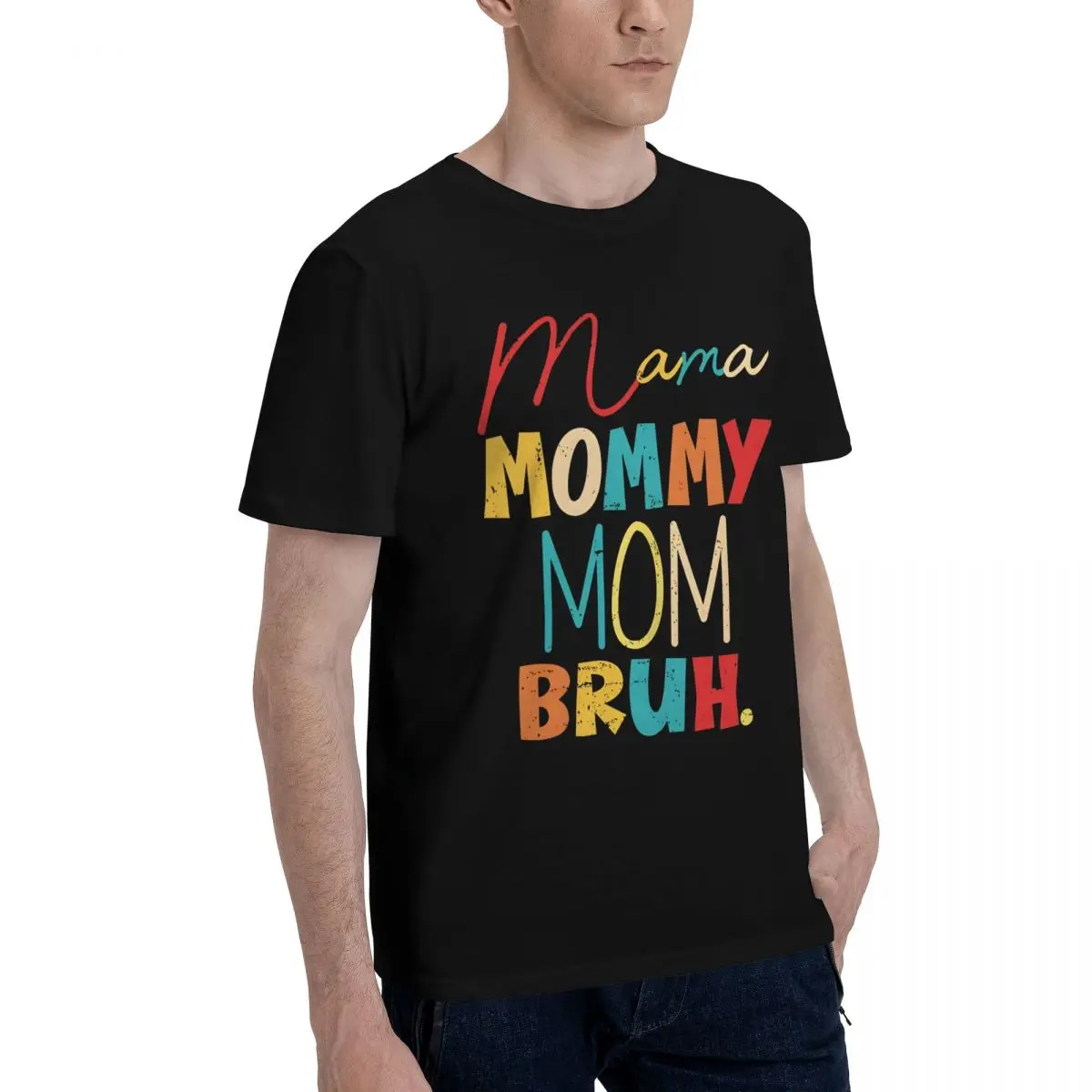 Colorful Mama Mommy Mom Bruh Print Campaign Tshirt High grade Home Champion Top Quality Eur Size
