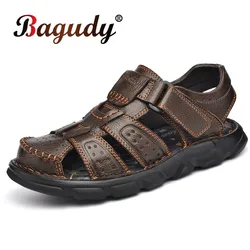 New Outdoor Men's Sandals Breathable Summer Comfortable Men Shoes Handmade Men Sandals Plus Size Sneakers Rubber Beach Sandals