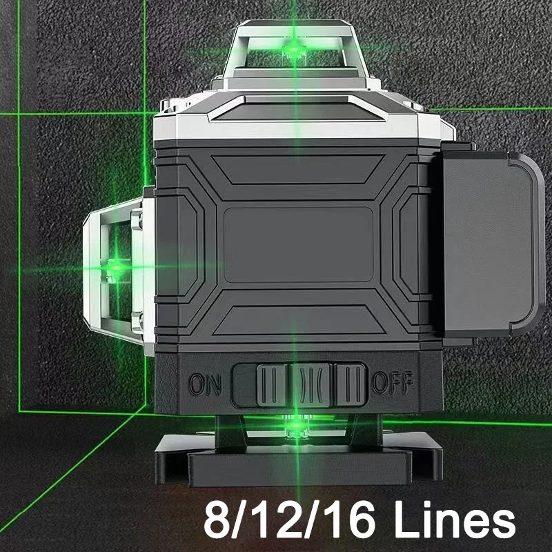 8/16 linii 3D/4D poziom lasera zielona linia samopoziomująca 360 ° pozioma i krzyżujące się pionowo potężne narzędzia do poziom lasera Laser z