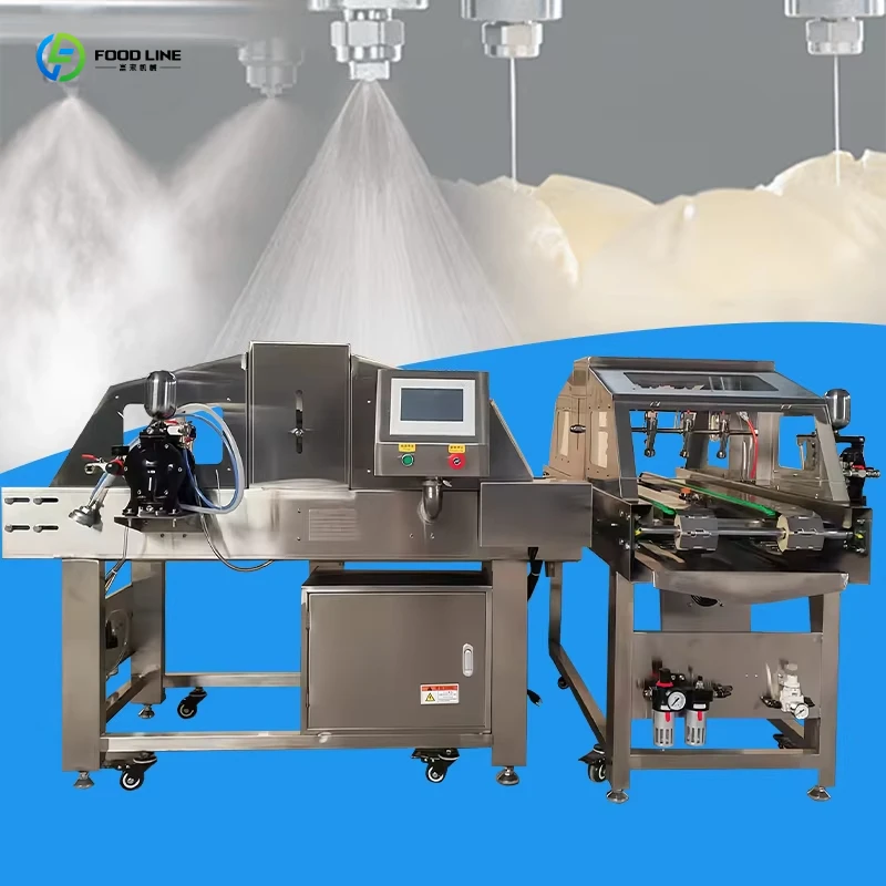 Oil Spraying Machine Commercial Bakery Release Sprayer Auto Coater for Muffin Pans Cake Trays Bread Molds