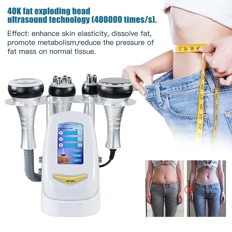 4 in 1 40KHZ Beauty Health Cavitation Ultrasonic Body Slimming Machine Device Massager Face Firming Skin Whitening Spot