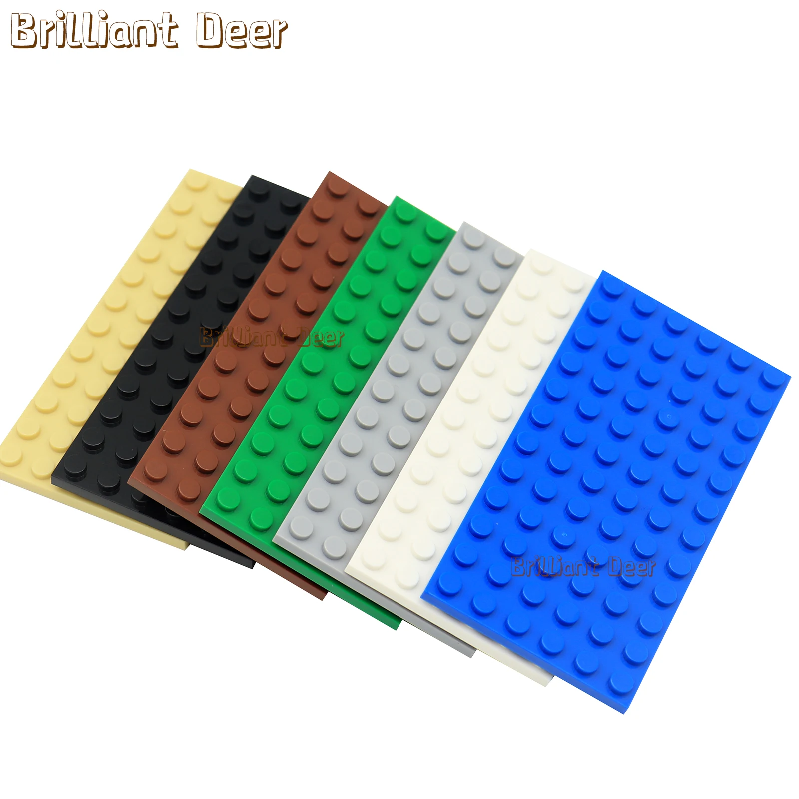 10PCS 6X12 Dots Base Plate Classic MOC DIY City Figures Building Blocks Bricks Parts Compatible with 3028 Children Toys Gift