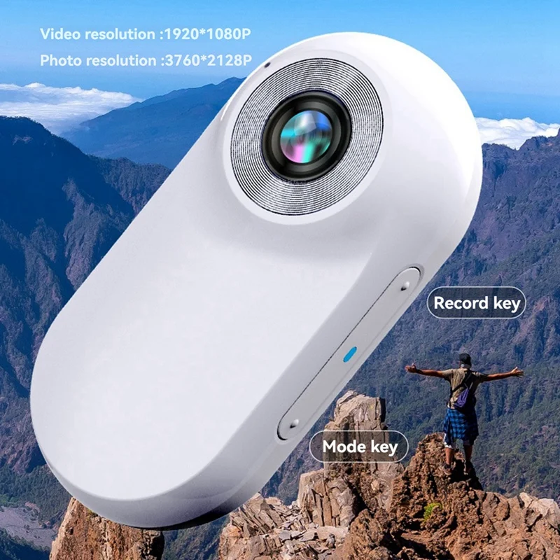 N11R- Pet Collar Camera For Pet Camera And Monitor With Wide Angle Lens, Mini Portable Stabilized Sports Body Camera