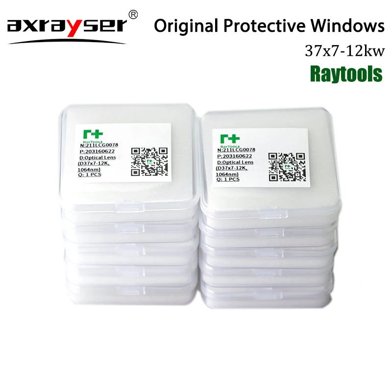 Raytool Original 37x7mm Protective Windows Laser Lenses 12KW Optical Protection Fused Silica Fiber Cutting Machine Parts