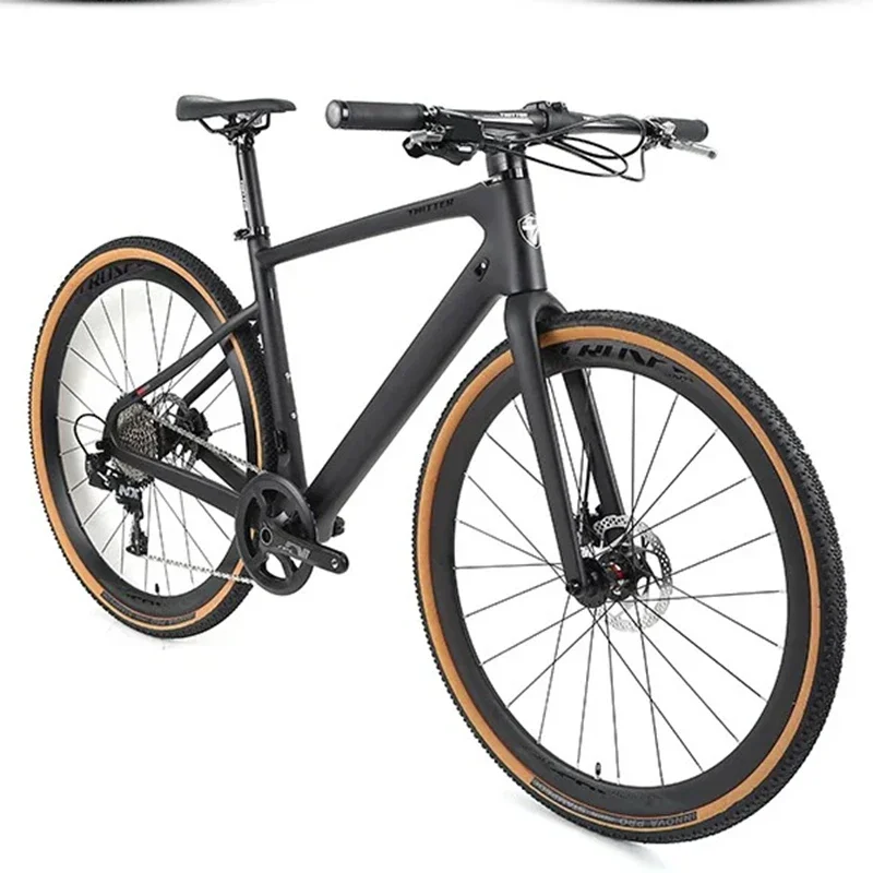 Carbon fiber straight handlebar Gravel Bikes hydraulic disc brake road bicycle hybrid city bike 11 speed Road Racing bicicleta