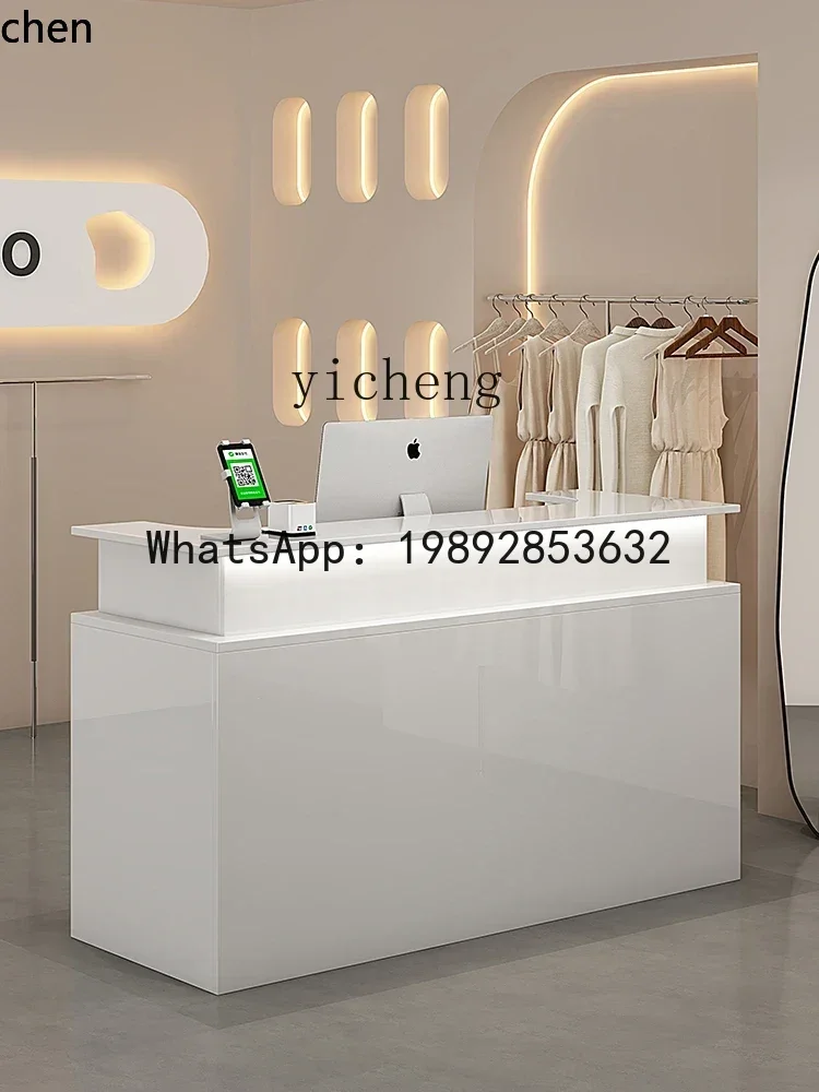 XL  checkout page store small light luxury high-end clothing store counter beauty salon reception desk