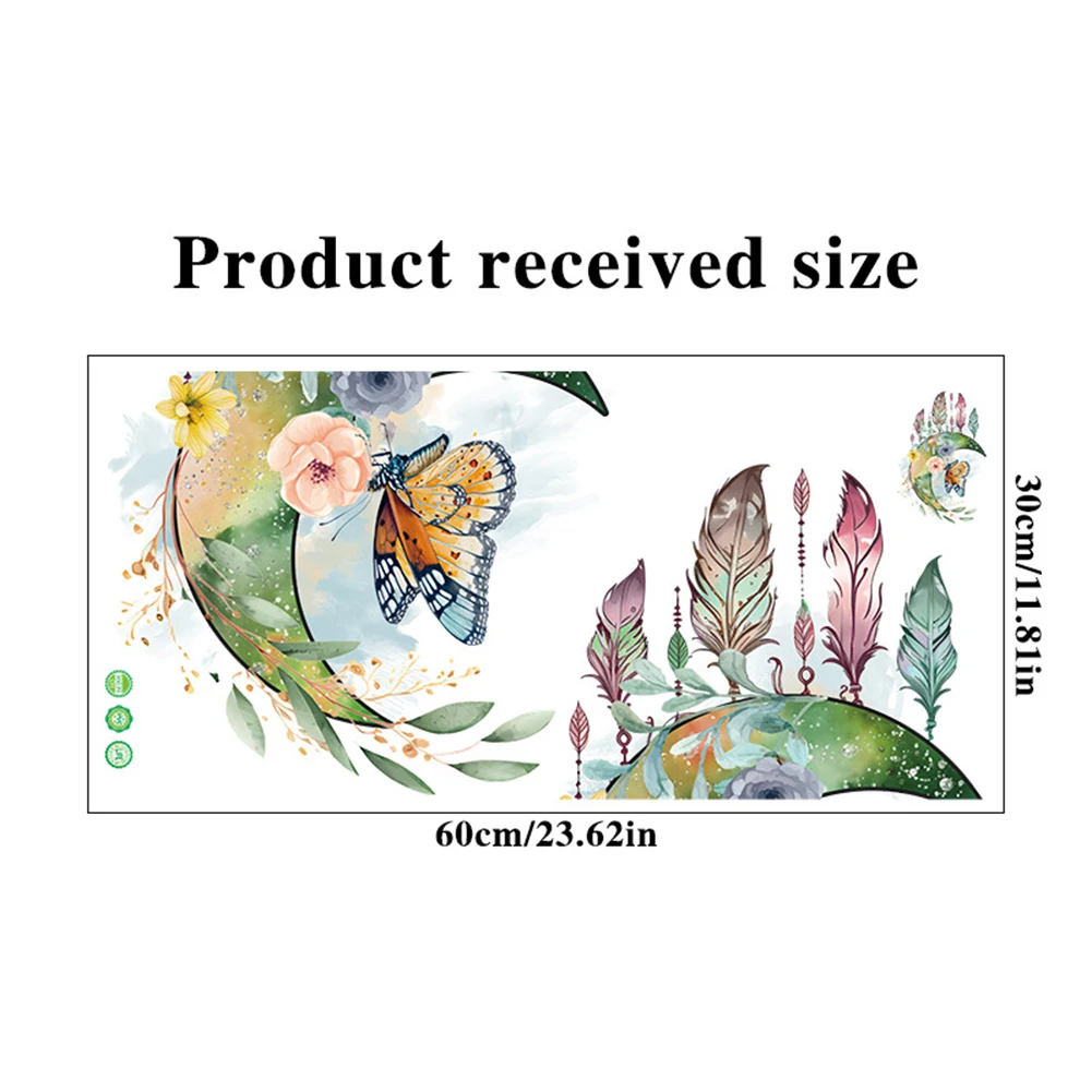 Butterfly Dreamcatcher Wall Sticker with Multi Layer 3D Texture and Waterproof Construction Designed for Unique Wall Styling