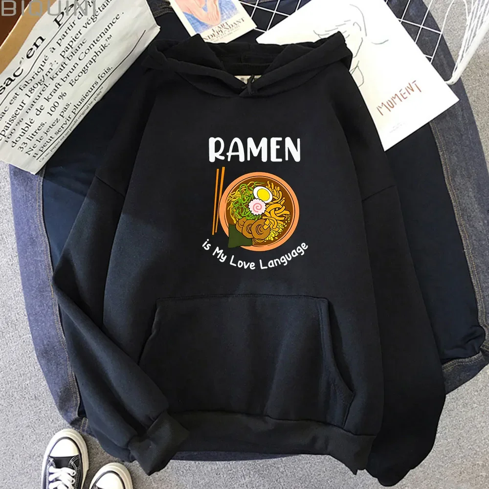 Japanischen Stil Ramen Ist Meine Liebe Sprache Mode männer Hoodies Neue Frühling Herbst Kleidung Casual Bluse Sweatshirts Unisex Mantel