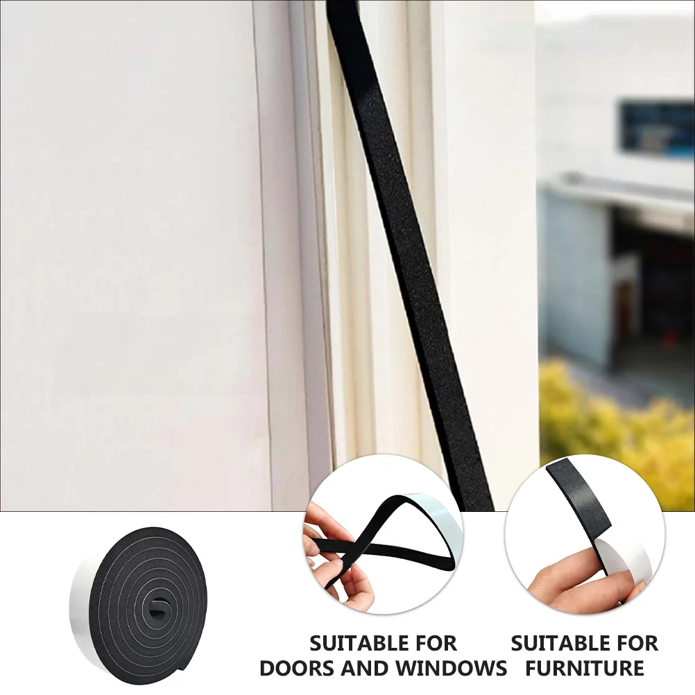 2 Rolls Door Bottom Strip Stopper Sealing Double Sided Tape Soundproofing Window Shockproof