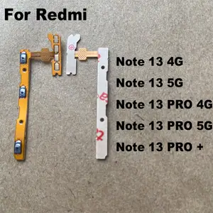 Bilashmart Xiaomi Redmi Note 13 Pro + Plus Power Volume Button Flex Cable Side Key Switch ON OFF Control Button
