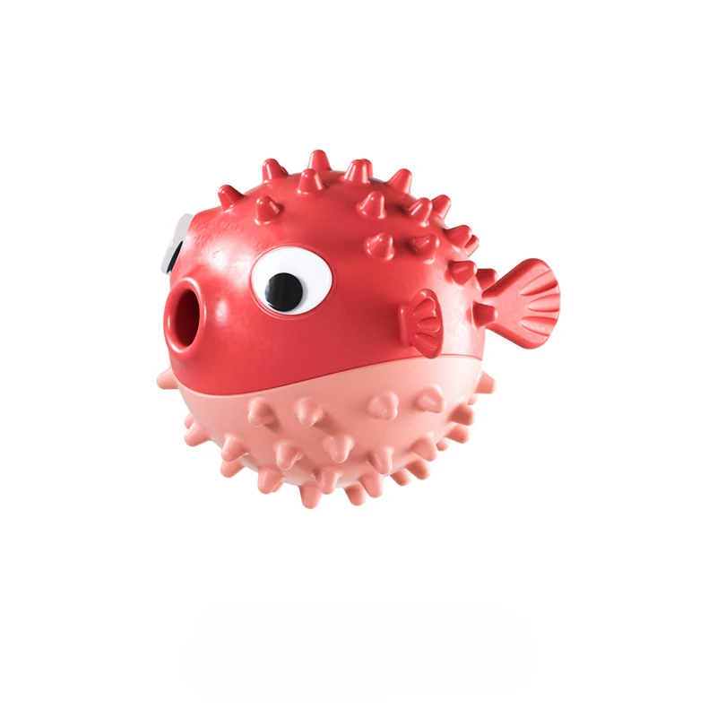 Bouncing Fish Dog Toy Leak Ball, Used to Relieve Boredom, Grinding Teeth, Biting Resistance, Sound Ball, Dog Toy