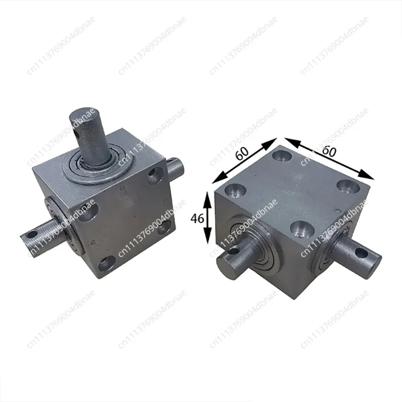 Horizontal Right Angle Steering Gear 3 Output Shaft 1.5 Module 20 Teeth 90 Degree Commutator Gear Ratio 1:1 Max 2000RPM 750N