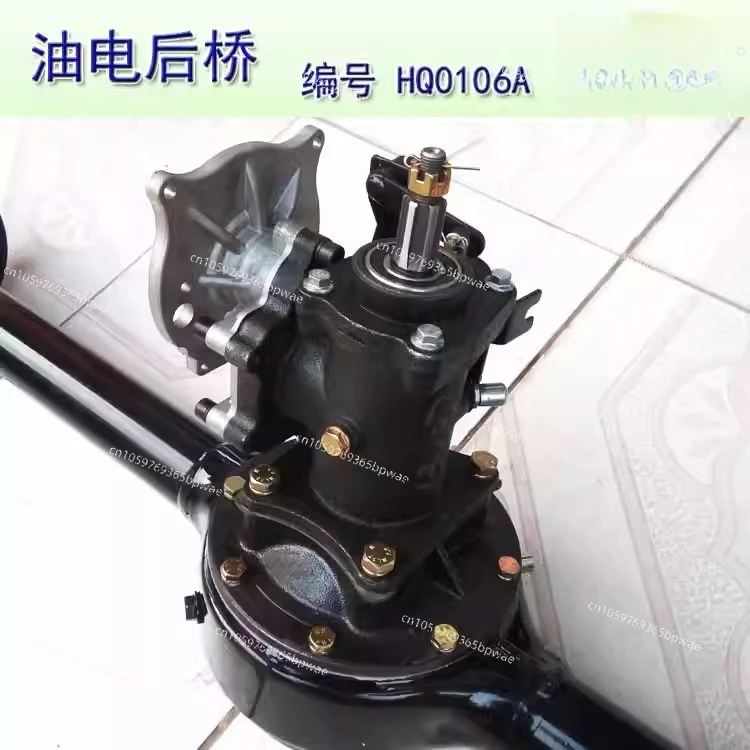 

Dual use rear axle differential package, hybrid power differential, low-power motorcycle, three wheel half axle
