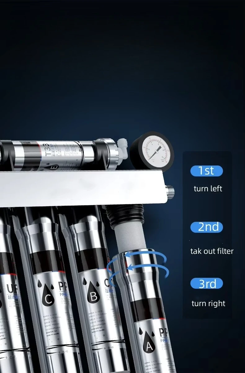 

90L Manual Home Under Sink Drinkable Water Filter Purifier System