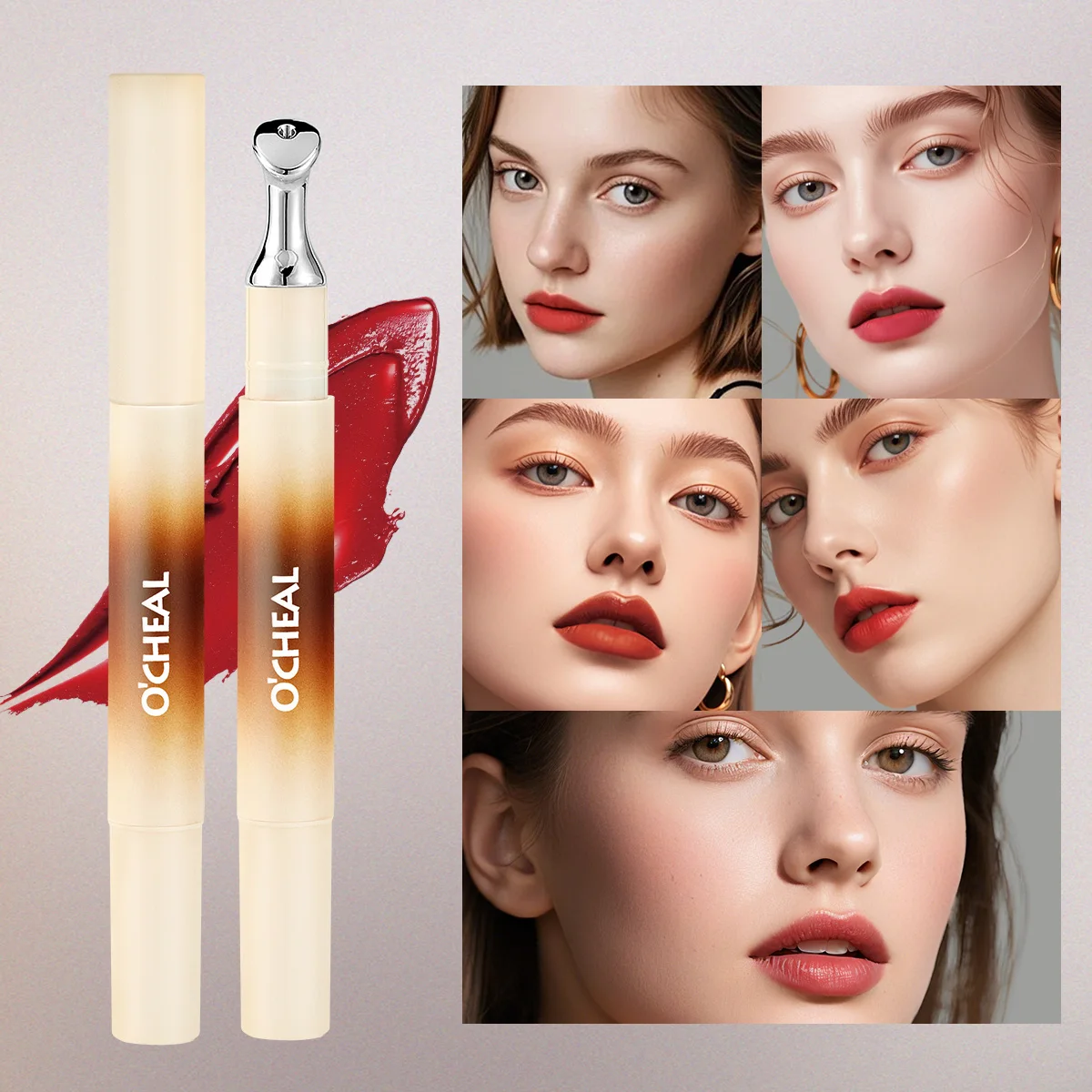 1PC matte lipgloss lipcrème, glad en langdurig, plakt niet aan de beker, vervaagt of blendet, perfecte make-uplook