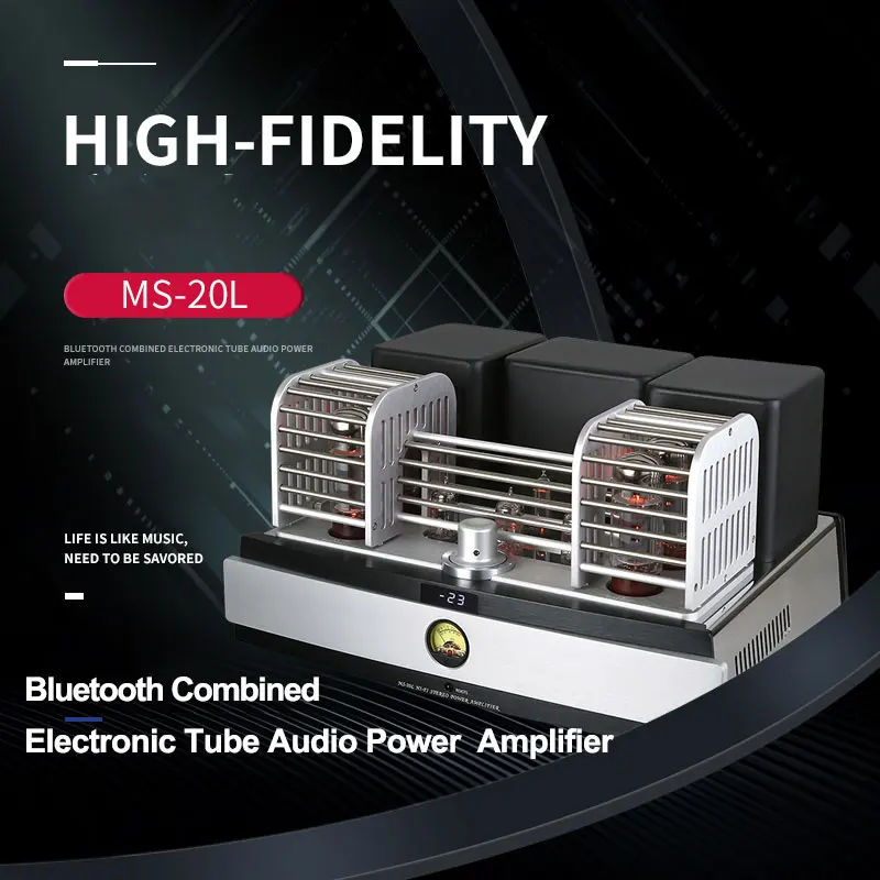 Yaqin-MS-20L Amplificador de Tubo Digital USB, Amplificador de Tubo EL34, Bluetooth, Eletrônico, AudioAmplificador, EUA, CSR8675, HIFI, Tubo