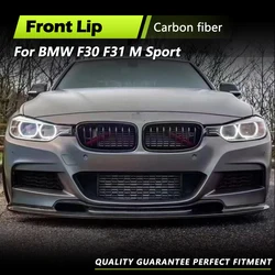 Carbon Fiber / FRP Black Lip for BMW 3 Series F30 F31 320i 328i 335i M Sport 2012 - 2017 Front Bumper Lip Spoiler Chin Splitters