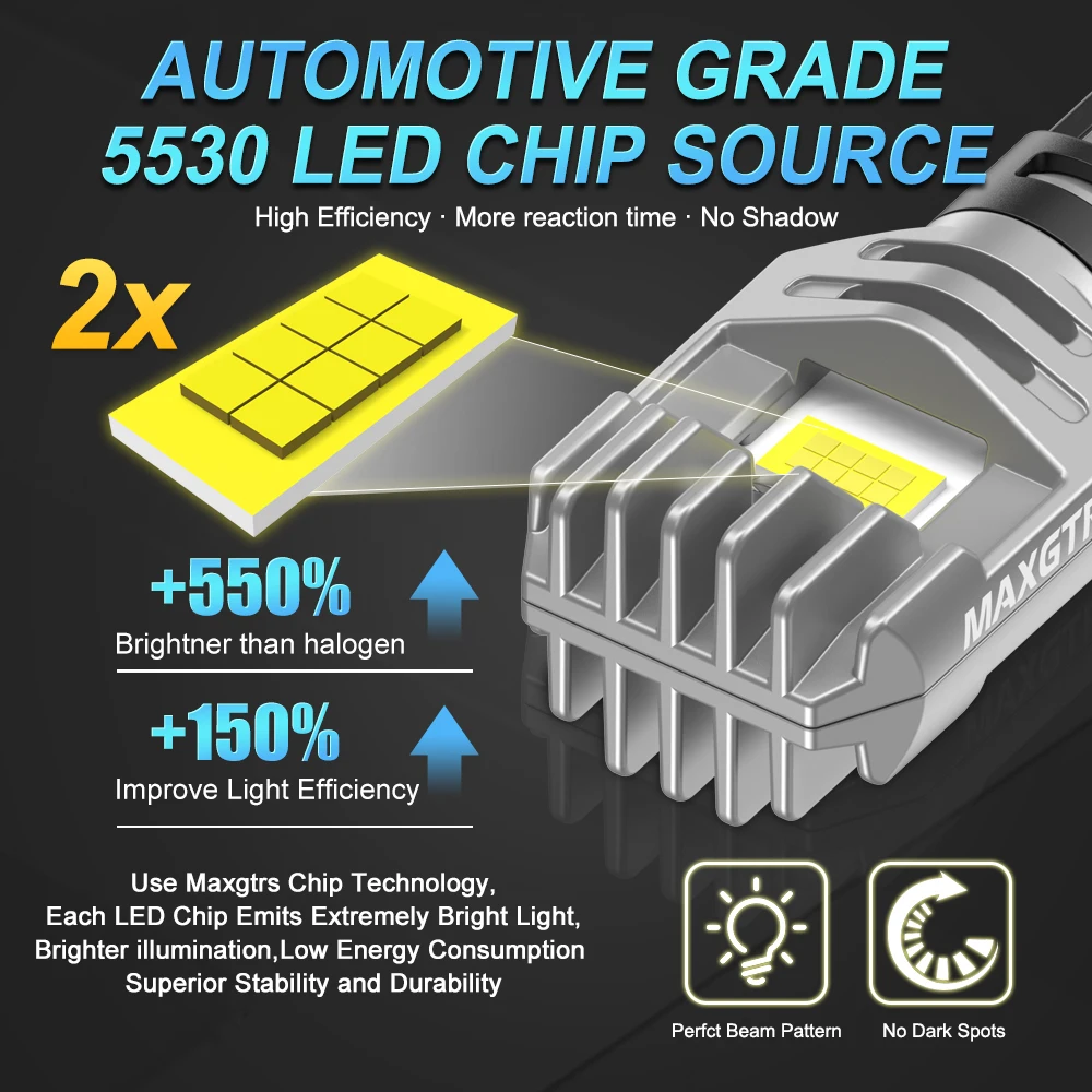 2x 2000LM Canbus T15 T16 LED Rückfahrscheinwerfer W16W Auto Back Up Hinten Blinker Lampe 912 921 Weiß Rot Gelb Bernstein Super Helle