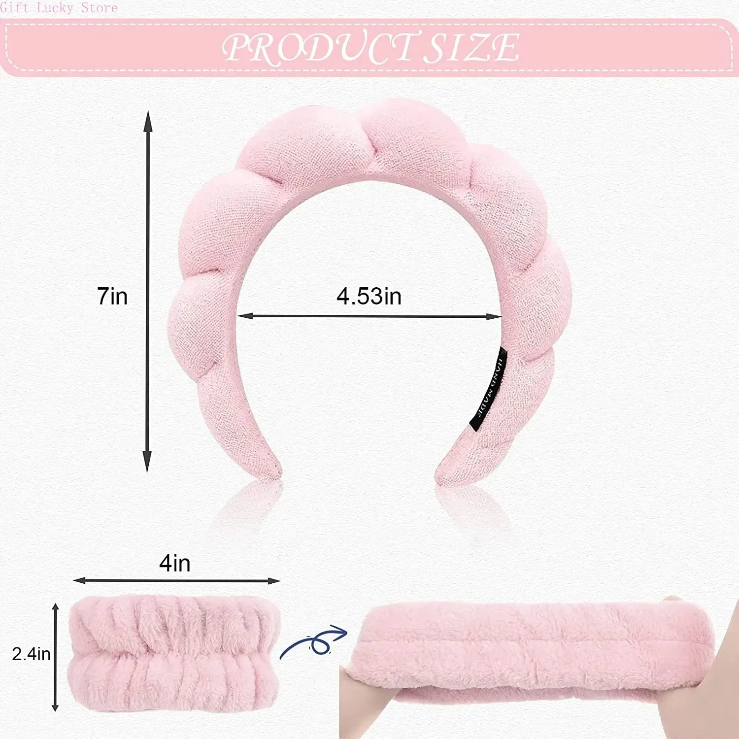 Mode Microfiber Wassen Polsbandjes Scrunchies Gezwollen Hoofdband Spa Bubble Hoofdband voor Wassen Gezicht Make-up Douche Huidverzorging