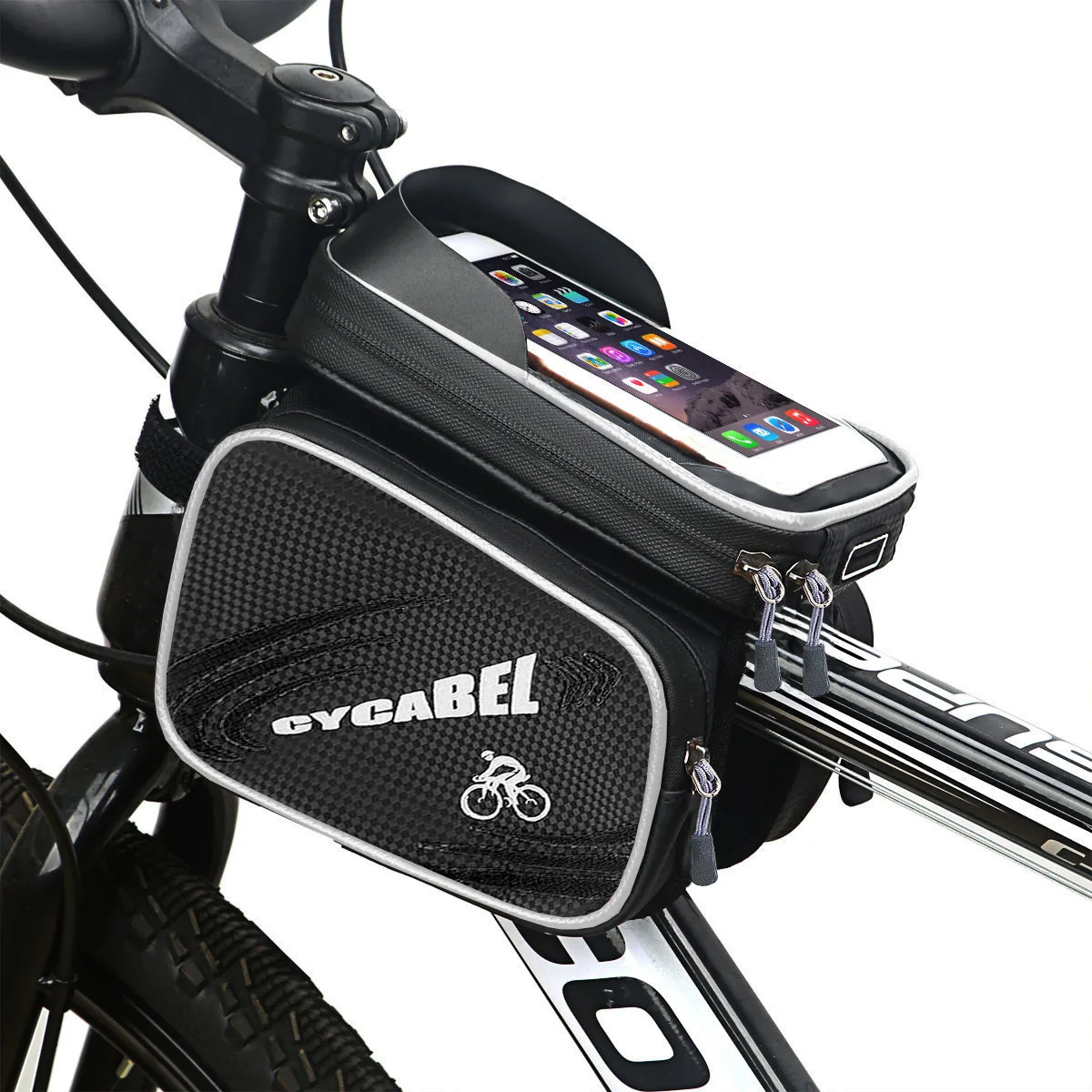 CYCABEL HOT New Bicycle Bags Front Frame MTB Bike Bag Waterproof Touch Screen Top Tube Mobile Phone Bag For Cycling Accessories