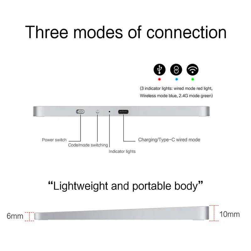 AY14 -Trackpad Bluetooth Nirkabel 2.4G Touchpad Kabel Touch Pad Trackpad Mouse Isi Ulang Untuk Laptop PC Pad