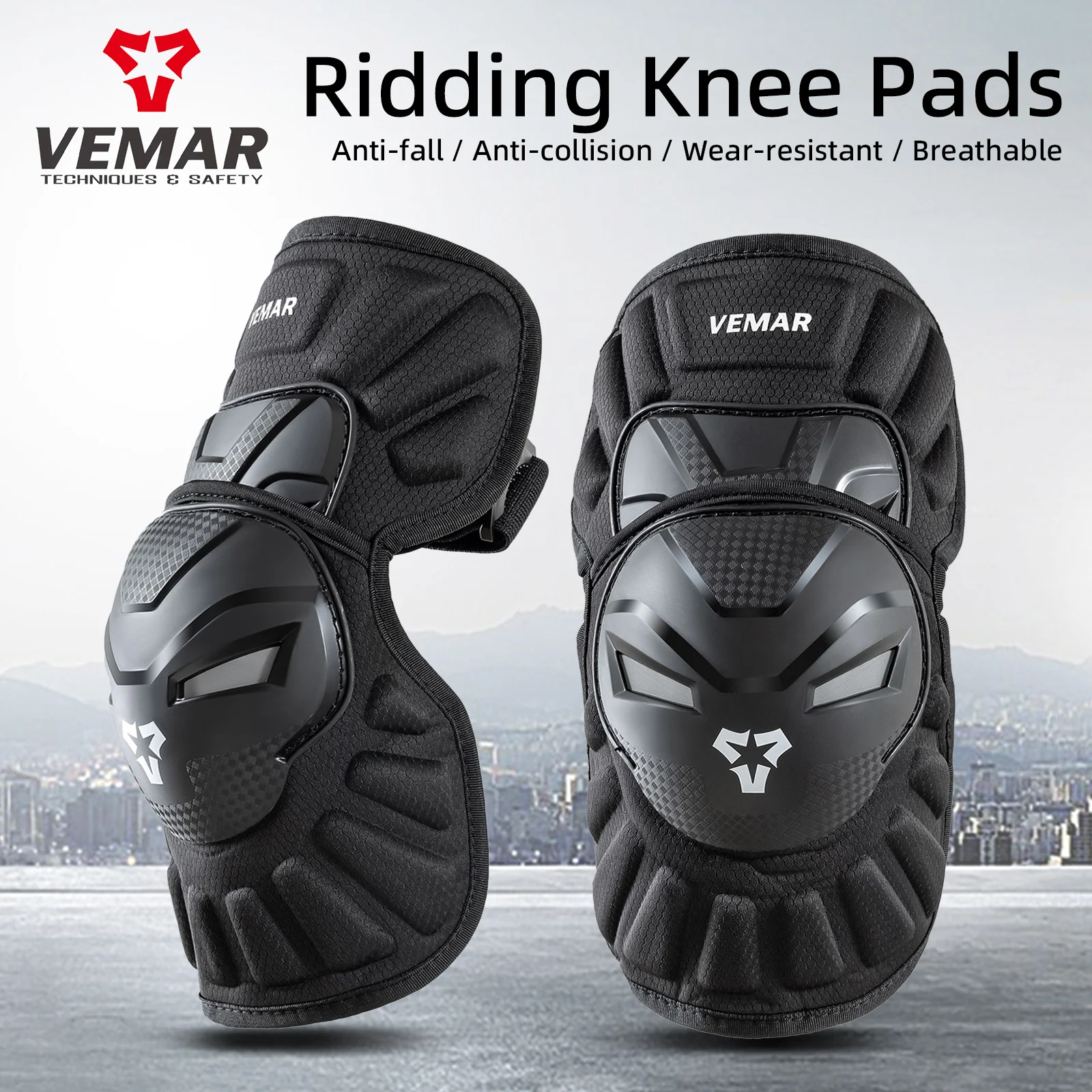 

Мотоциклетные туристические наколенники, легкая защита, износостойкие и прочные велосипедные наколенники, светоотражающие, обеспечивают безопасности езды