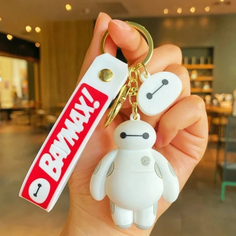 DSN Cartoon Anime Big Hero 6 Keychains Baymax Doll Figure Backpack Kawaii Pendant Accessories Birthday Gifts Toys