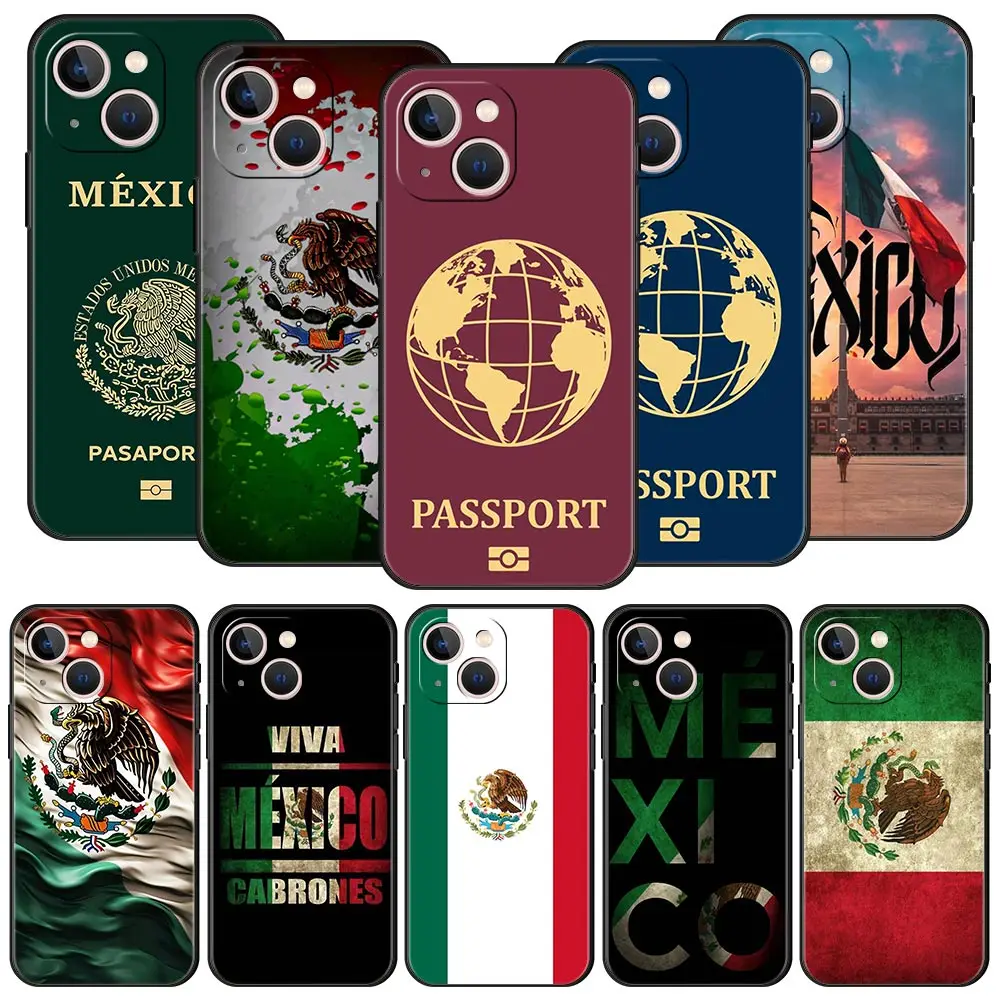 

Mexico Passport Phone Case For iPhone 16 13 15 14 12 11 Pro MAX XR X SE XS 7 8 Plus Soft TPU Shell Cover
