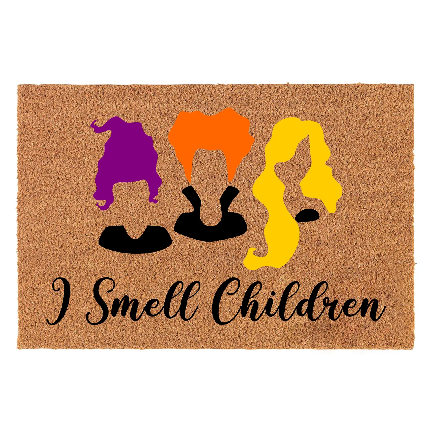 

Funny Coir mat I Smell Children Hocos Pocus Halloween Doormat Welcome Front Porch Decor Doormat For The Entrance 23.6 x 15.7 in