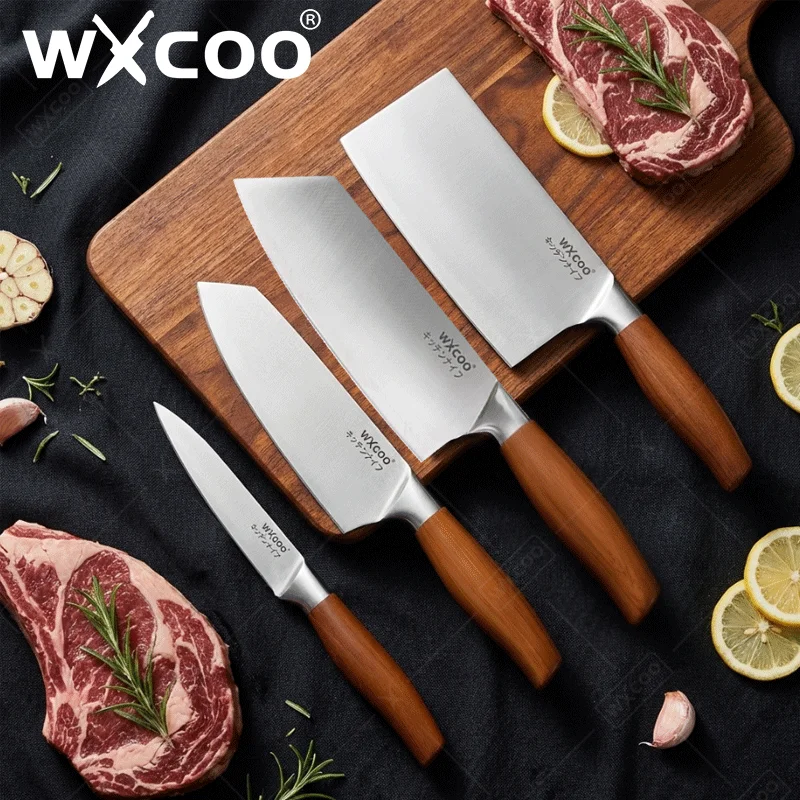 WXCOO Ausbeinmesser, professionelle Küchenmesser, Edelstahl-Fleischbeil, Kochmesser, Küchenwerkzeug