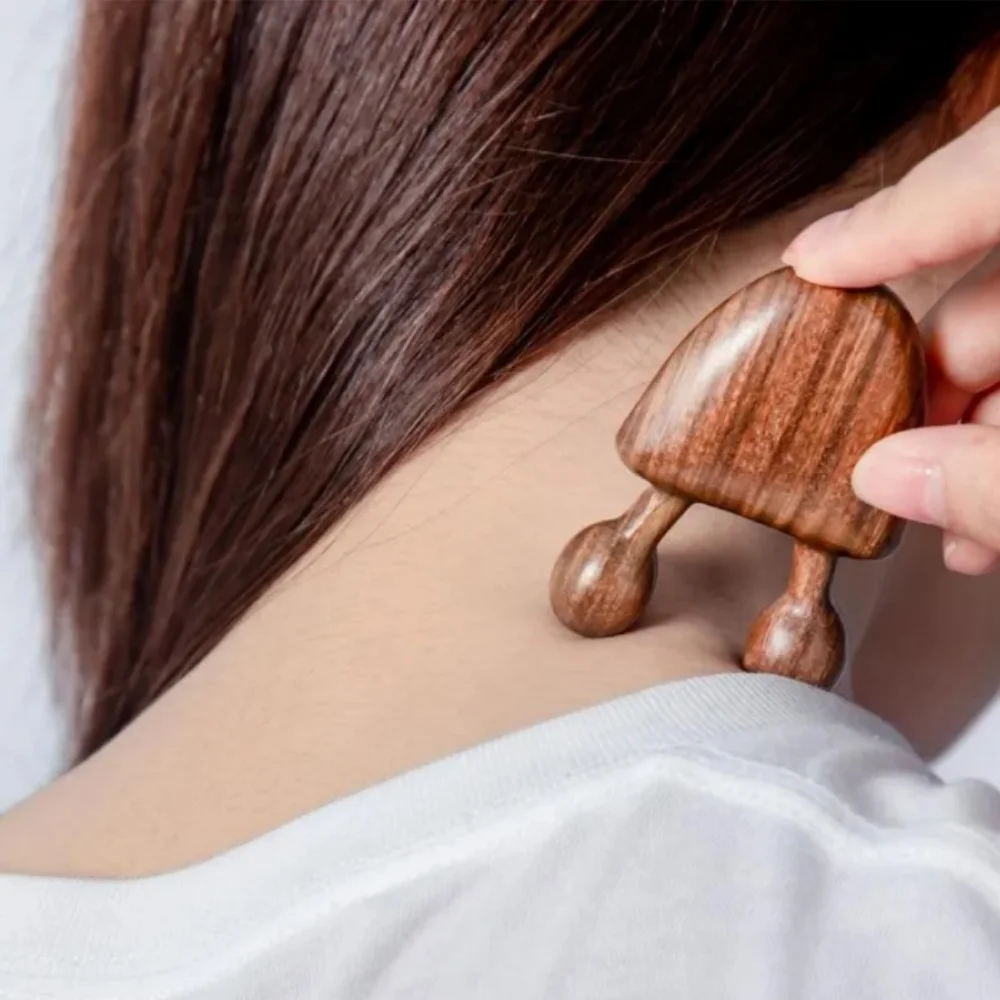 Nose Eye Massage Small Snail Comb Facial Gua Sha Massage Tool Scraper Wooden Handle Sandalwood Massager Comb Blood Circulation