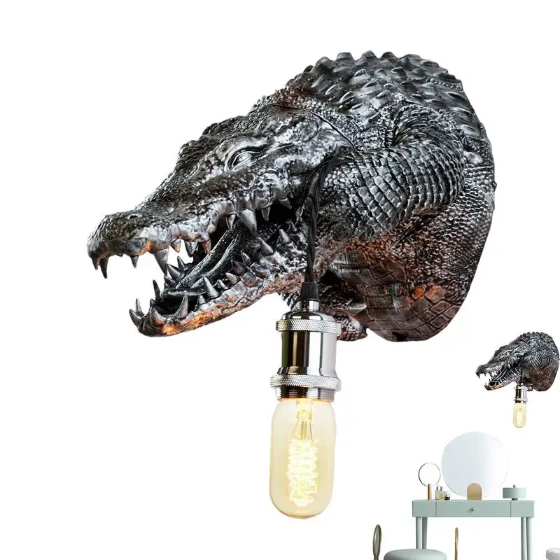 

Crocodile Light Resin Crocodile Bedroom Light Wall Lamps Creative Alligator Night Light Wall Sconce For Boys Girls For Bedroom