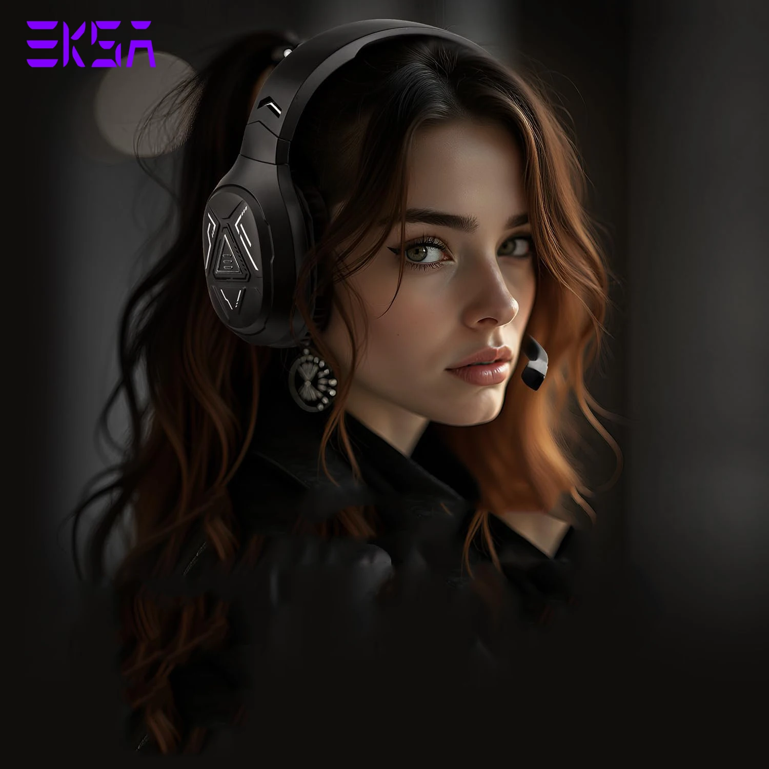 EKSA E5 BT 2.4G Wireless Gaming Headset Bluetooth Headphones 20ms Low Latency Wired Headsets ENC Mic For PC PS4 PS5 Phone Switch