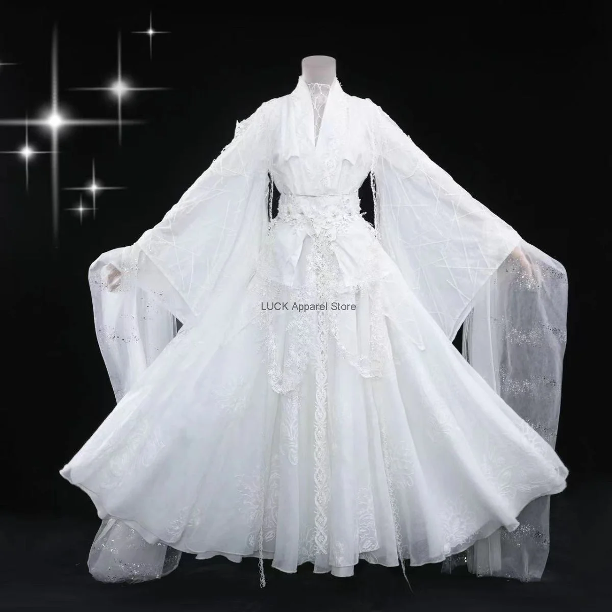 

Men Hanfu Dress Flower God Cos Cloud Edge Poetry Flower God White Huan Cheng Han Elements Cloth White Huacheng Wedding Dress