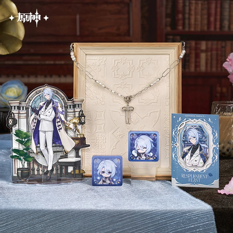 Mercancía Oficial de la Serie de Personajes de Anime Kamisato Ayato de Genshin Impact: Pins, Broches, Figuras y Regalos