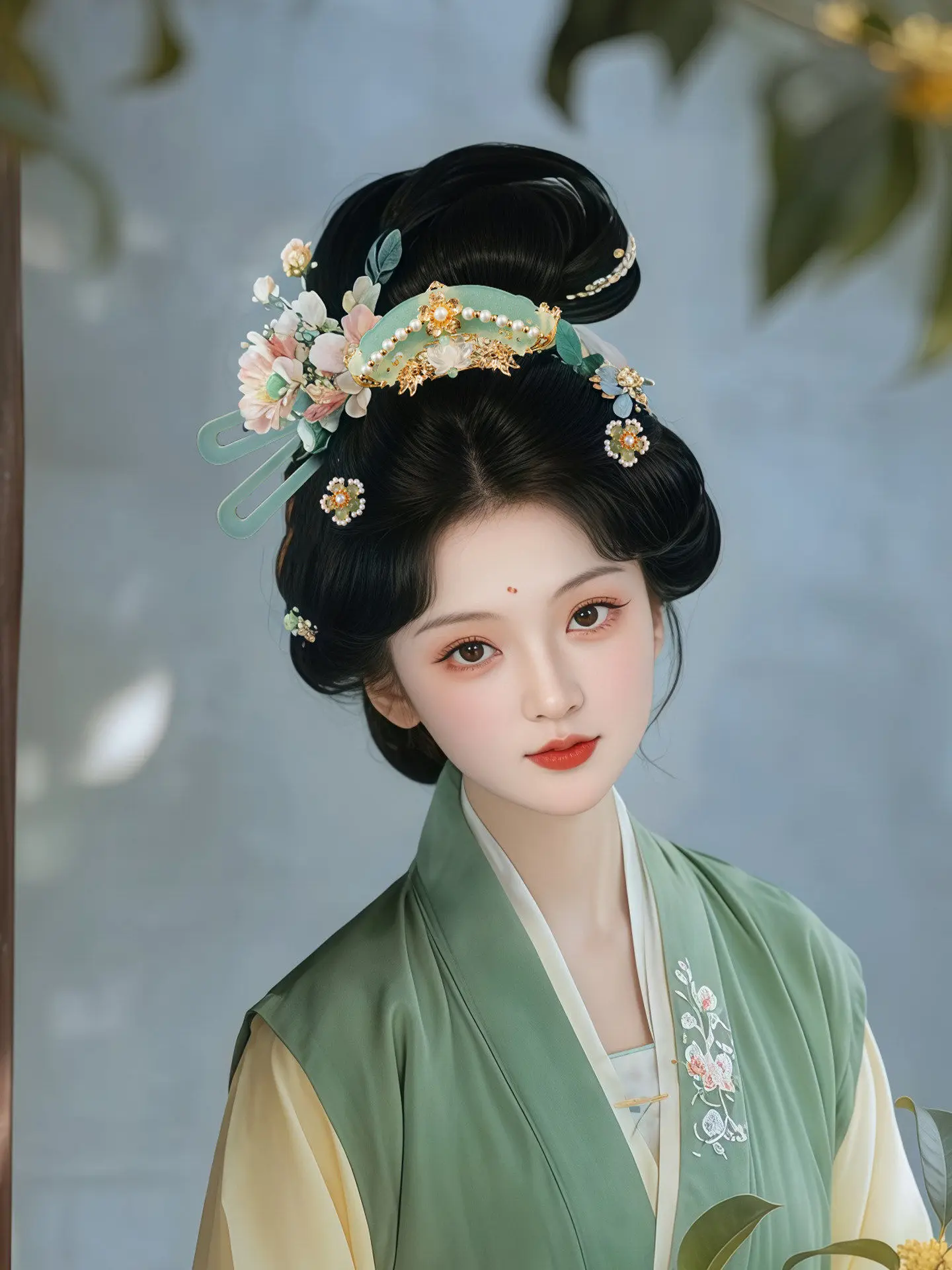 Ancient Chinese-style Hair Accessories: Alloy Flower Hairpins, Ming Dynasty Stage Performance Hair Ornaments, Acetate Hair - view 5