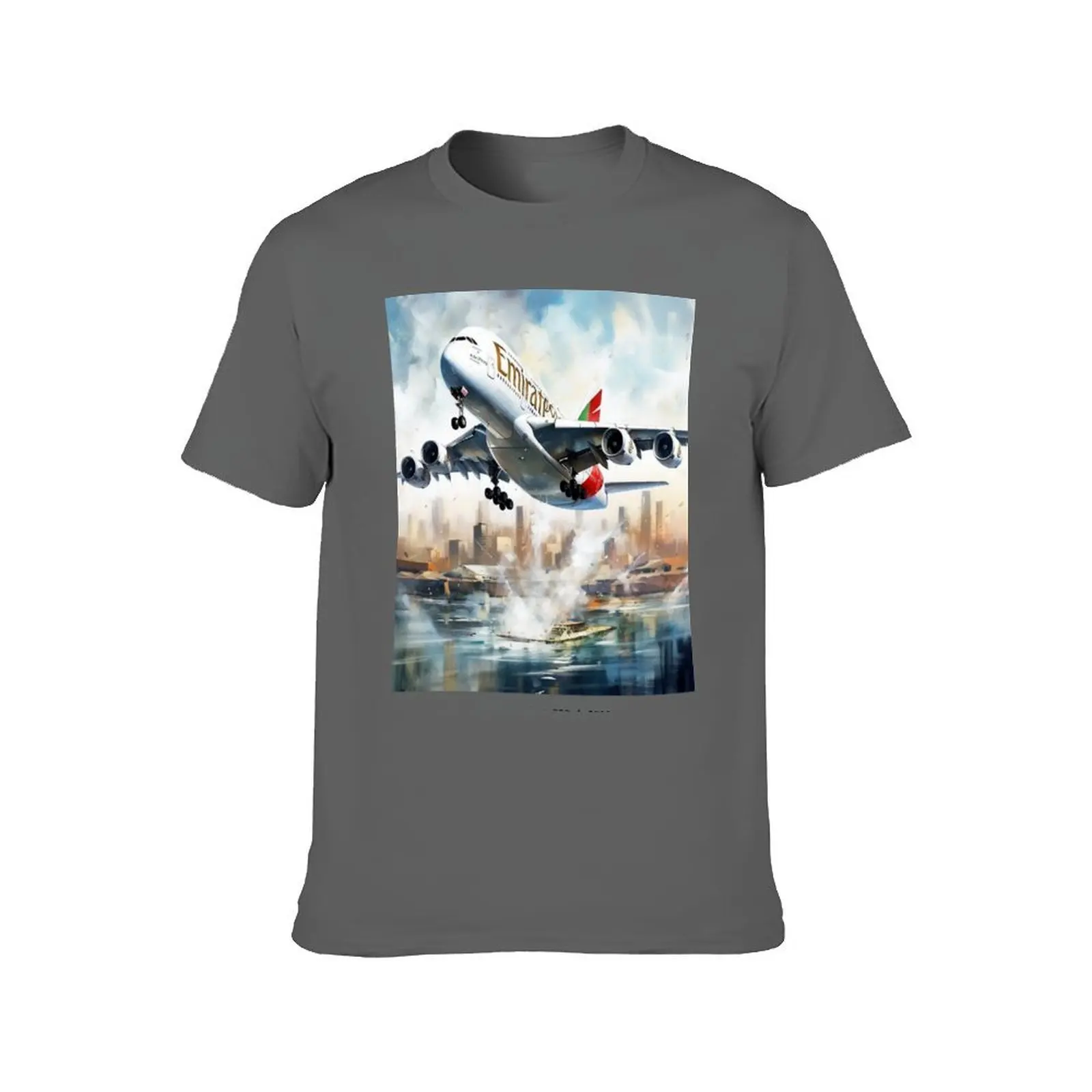 Emirates A380 2008 Airbus Super jumbo Jet A380 Art Art Gift T-Shirt t shirts for man cotton T-Shirt