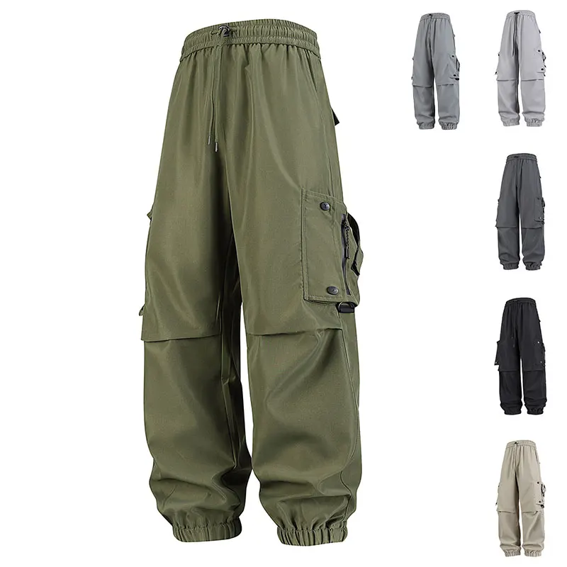 

Весенне-осенние мужские спортивные брюки, модные свободные удобные брюки с несколькими карманами, повседневные спортивные длинные брюки для бега и пешего туризма