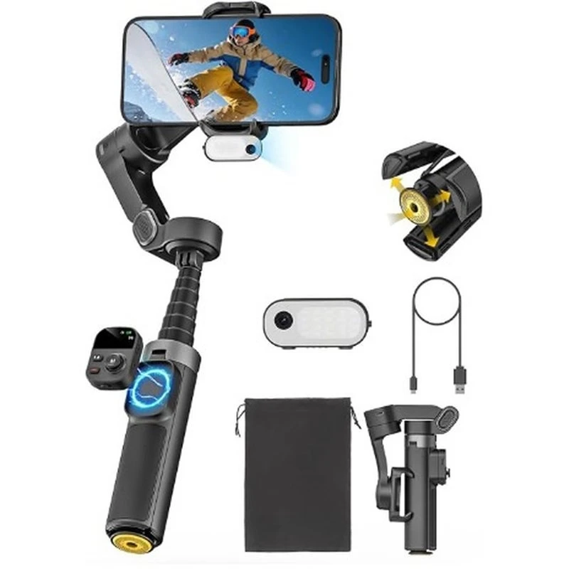 Stylish-Smartphone Gimbal Mobile Photography Accessories 360° Rotating Smartphone Stabilizer Handheld Stabilizing Gimbal