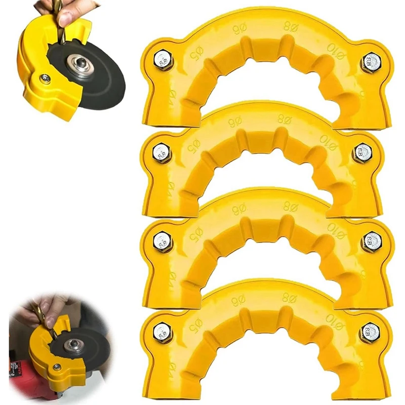 Afilador de brocas para amoladora angular, herramienta de afilado multiusos para varios tipos de taladros (4PCS)-AT64