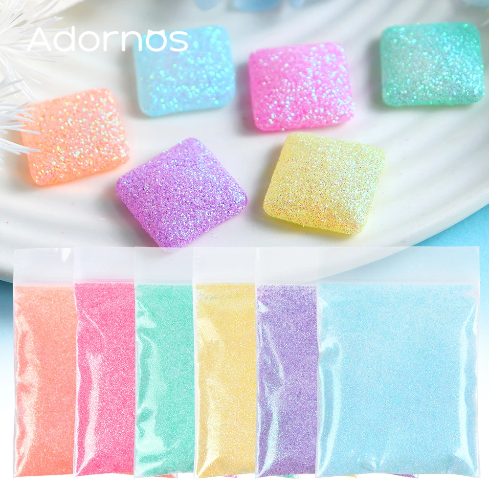 

6 Pcs Shiny Sugar Powder Epoxy Resin Pigment Iridescent Colored Amazing Sand Resin Seuqins Glitter Summer DIY Mold Crafts Filler