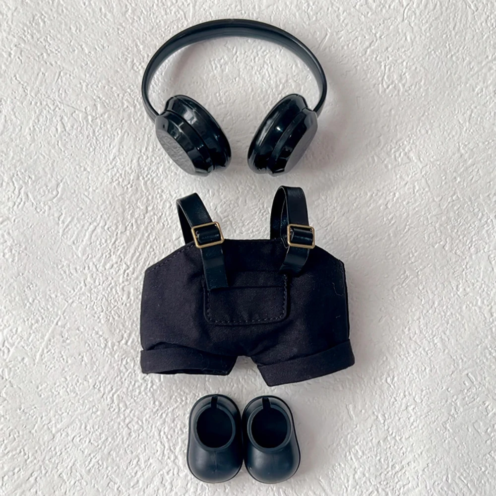 الملابس لدمى Labubu 15 سنتيمتر 17 سنتيمتر 1st إلى 3rd الجيل ملابس العمل وزرة وسماعات مجموعة الملابس والاكسسوارات