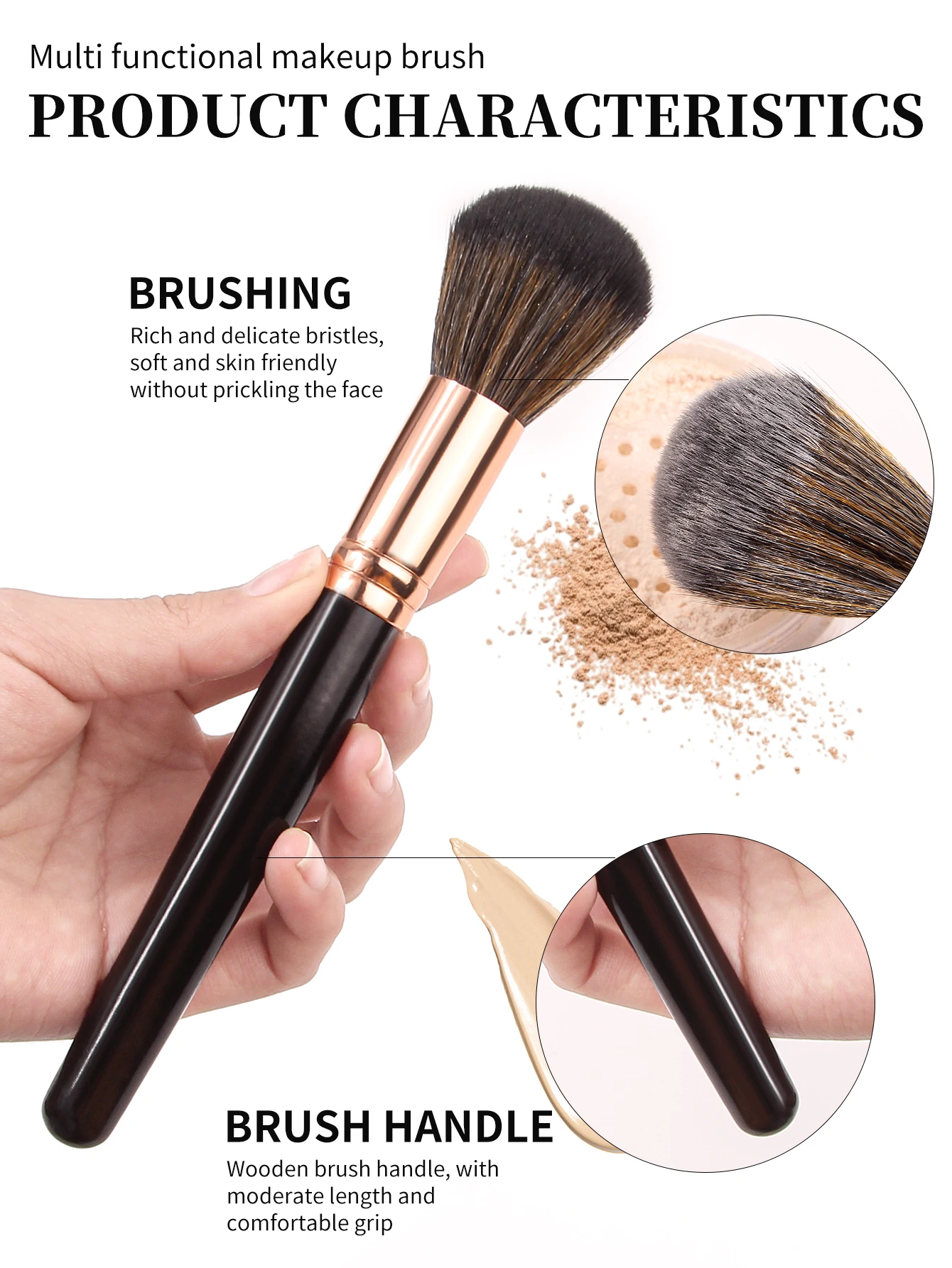 16PCS Professional Make Up Brush Set  Pink Cosmetics Makeup Brushes Cute Face Eye Makeup Brush Set with Bag