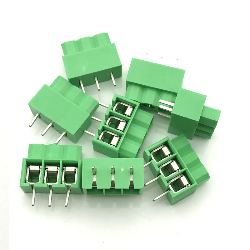 5.0mm Pitch PCB Spring Terminal Blocks Connector 2P 3P 4P KF166 Straight Pin Copper PCB Screw Terminals RoHS