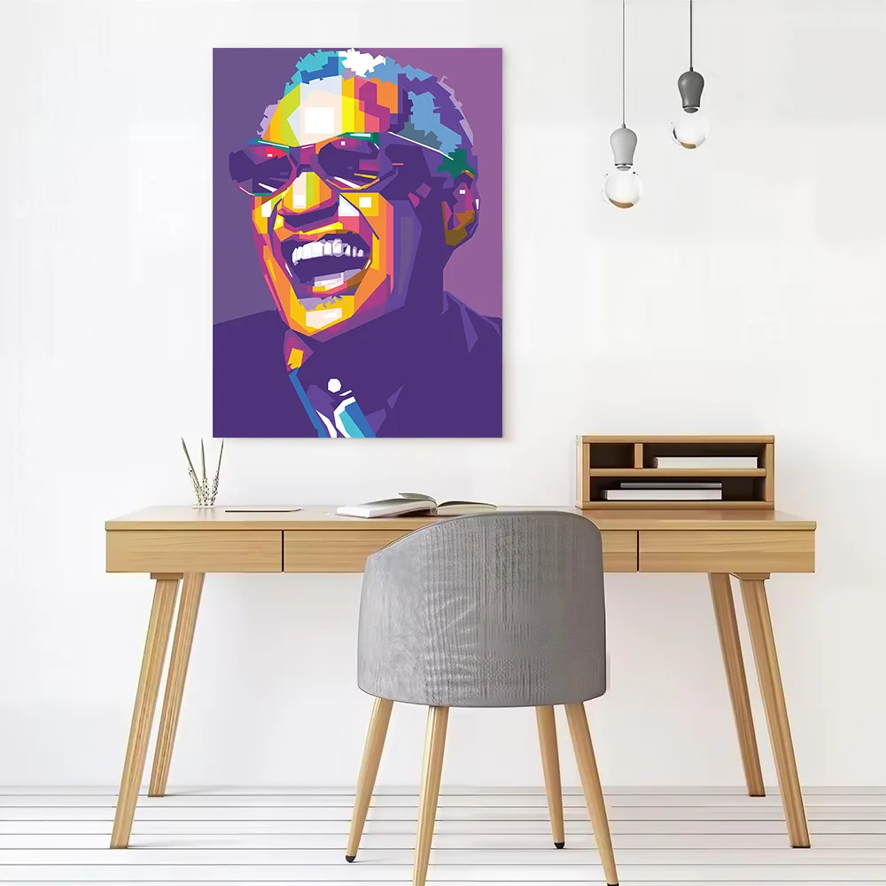 Ray Charles Canvas Poster Wall Art Customizable High Quality Printed Picture for Decorative Paintings Gamer Decoration Bedroom