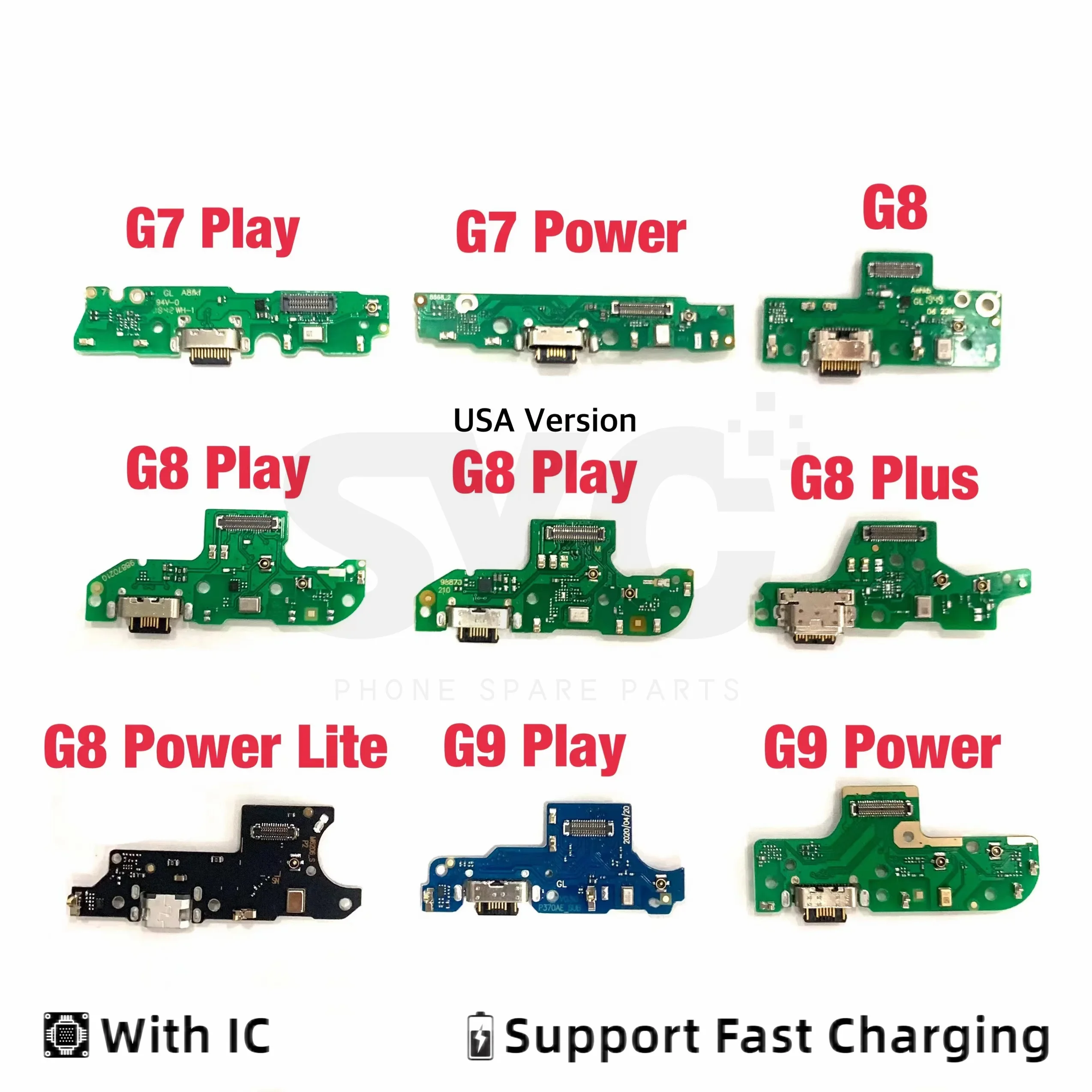 Cargador USB de buena calidad, conector de puerto de carga, Cable flexible de micrófono para Motorola Moto G7 G8 G9 Play Plus Power Lite, 1 ud.