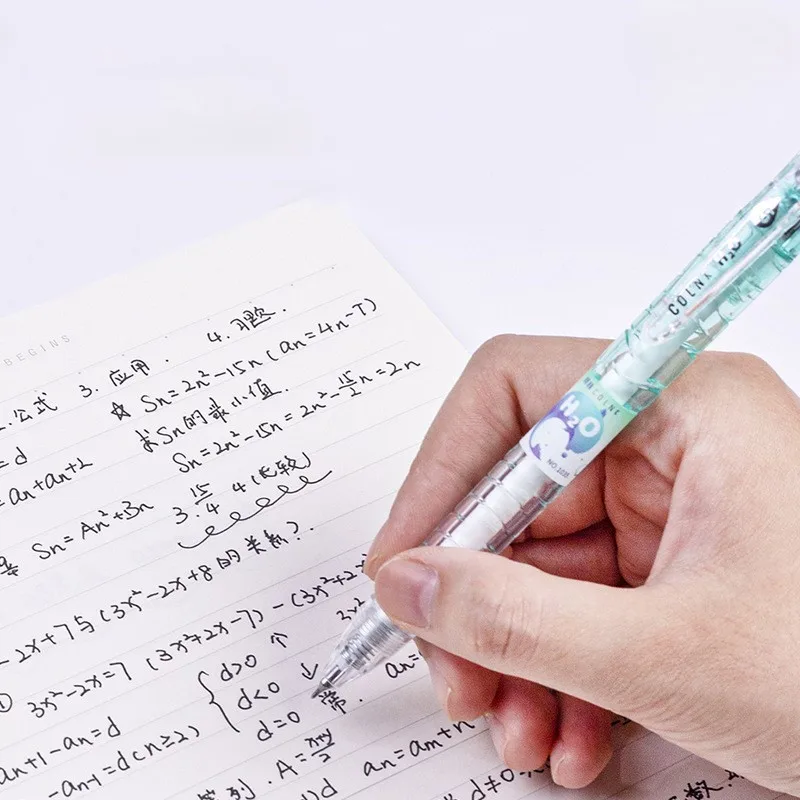 Colin 12PCS Limited Edition Gradient Bottle-Inspired Press Gel Pen Trendy 0.5mm Quick-Dry Water Gel Pen for Students