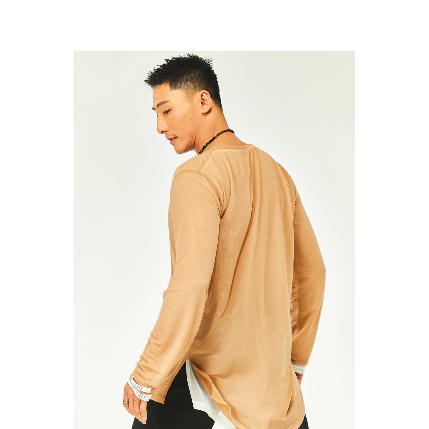 2026 Adult Latin Dance Practice Clothes Loose Small V -Neck Shirts Chacha Rumba Tango Dress Latin Dance Tops For Men  DQS16625