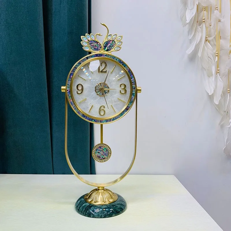 Creative desktop clock Living room desktop 2026 new home watch ornament pendulum clock home decoration ornament